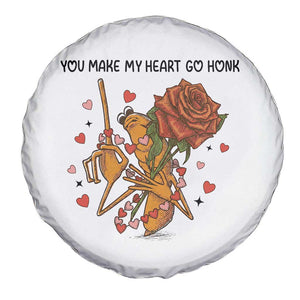 Marcus The Worm Valentine Meme Spare Tire Cover You Make My Heart Go Honk TS14 Print Your Wear