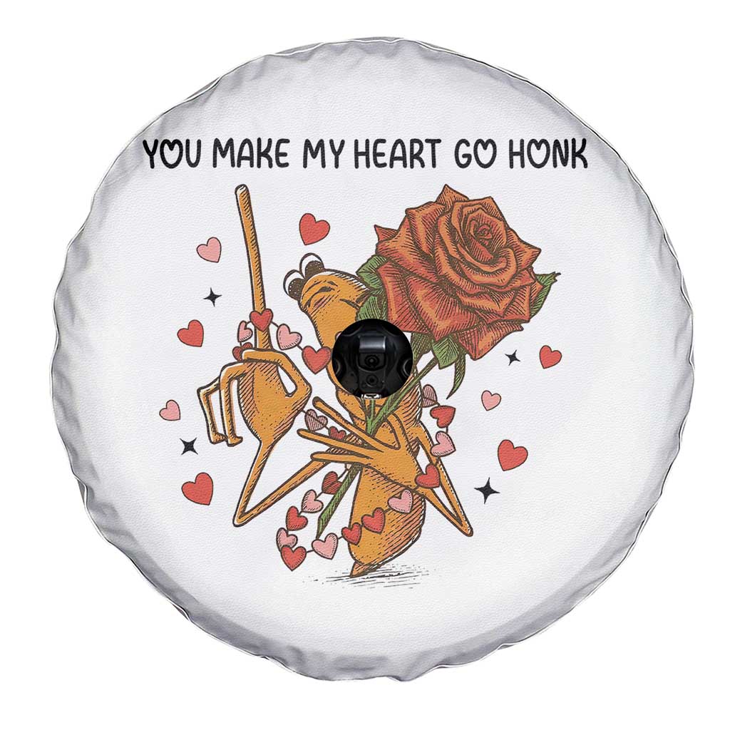 Marcus The Worm Valentine Meme Spare Tire Cover You Make My Heart Go Honk TS14 Print Your Wear