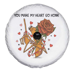 Marcus The Worm Valentine Meme Spare Tire Cover You Make My Heart Go Honk TS14 Print Your Wear