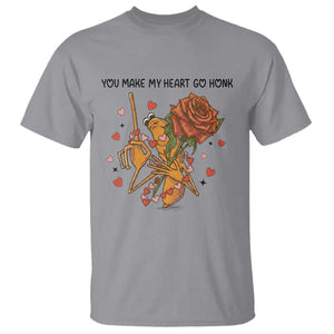 Marcus The Worm Valentine Meme T Shirt You Make My Heart Go Honk TS14 Sport Gray Print Your Wear