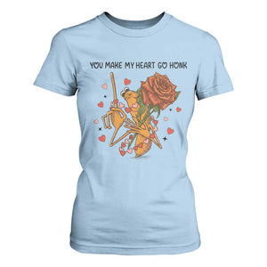 Marcus The Worm Valentine Meme T Shirt For Women You Make My Heart Go Honk TS14 Light Blue Print Your Wear