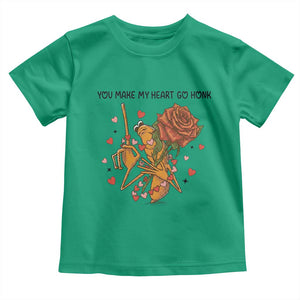 Marcus The Worm Valentine Meme Toddler T Shirt You Make My Heart Go Honk TS14 Irish Green Print Your Wear