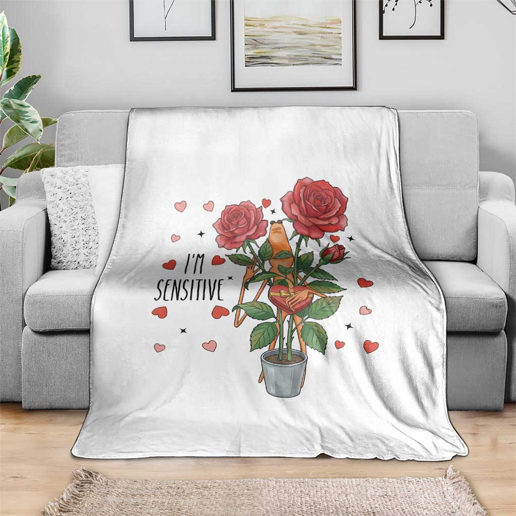 Marcus The Worm Valentine Meme Throw Blanket I Am Senstive TS14 Print Your Wear