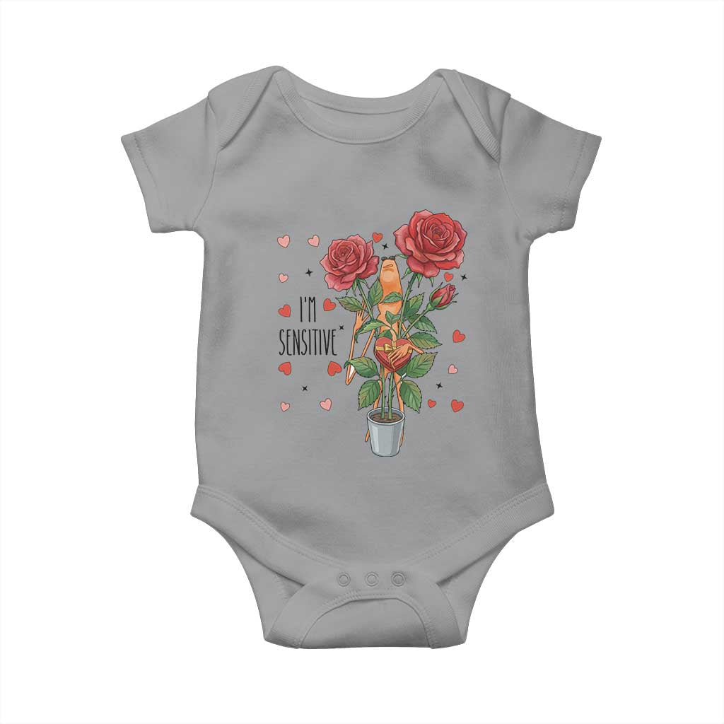 Marcus The Worm Valentine Meme Baby Onesie I Am Senstive TS14 Sport Gray Print Your Wear