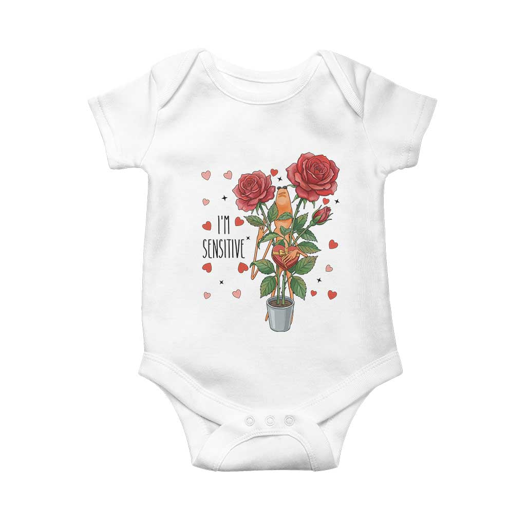 Marcus The Worm Valentine Meme Baby Onesie I Am Senstive TS14 White Print Your Wear