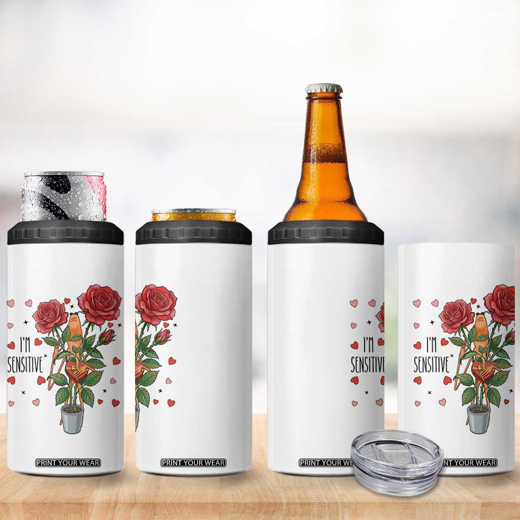 Marcus The Worm Valentine Meme 4 in 1 Can Cooler Tumbler I Am Senstive TS14 Print Your Wear