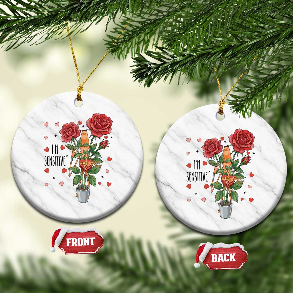 Marcus The Worm Valentine Meme Ceramic Ornament I Am Senstive TS14 1pc White Marble Print Your Wear