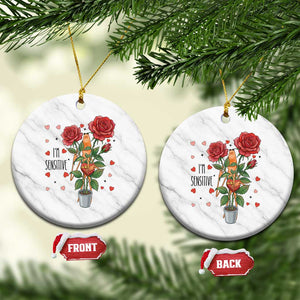 Marcus The Worm Valentine Meme Ceramic Ornament I Am Senstive TS14 1pc White Marble Print Your Wear