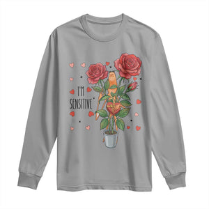 Marcus The Worm Valentine Meme Long Sleeve Shirt I Am Senstive TS14 Sport Gray Print Your Wear