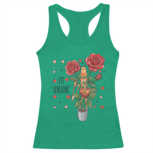 Marcus The Worm Valentine Meme Racerback Tank Top I Am Senstive TS14 Irish Green Print Your Wear
