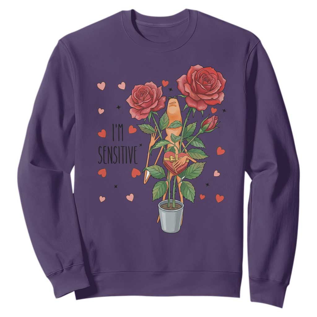 Marcus The Worm Valentine Meme Sweatshirt I Am Senstive TS14 Purple Print Your Wear