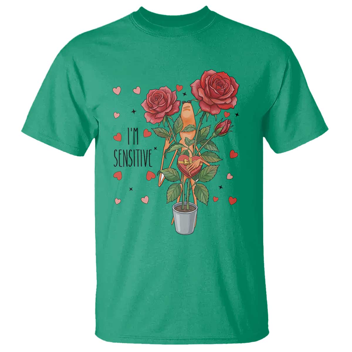 Marcus The Worm Valentine Meme T Shirt I Am Senstive TS14 Irish Green Print Your Wear