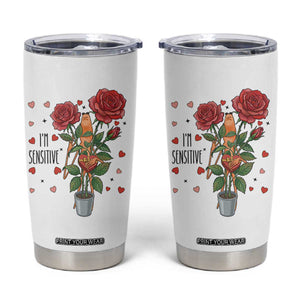 Marcus The Worm Valentine Meme Tumbler Cup I Am Senstive TS14 White Print Your Wear