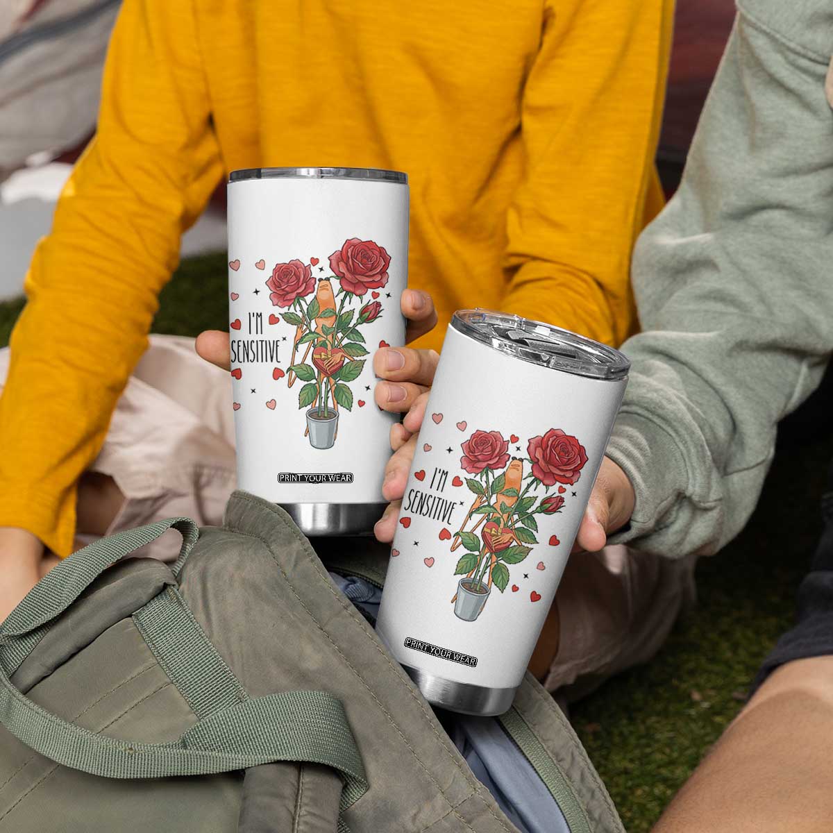 Marcus The Worm Valentine Meme Tumbler Cup I Am Senstive TS14 Print Your Wear