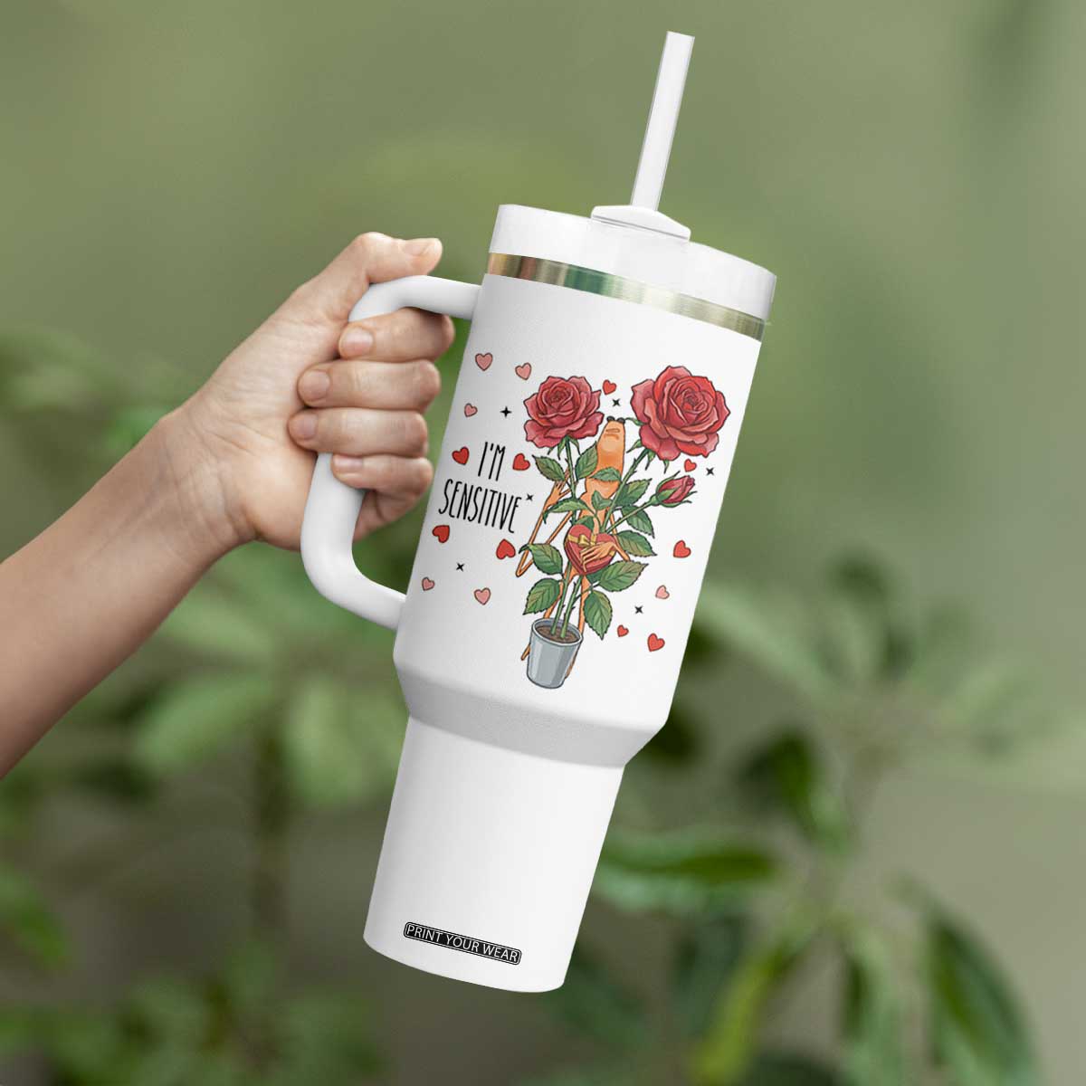 Marcus The Worm Valentine Meme Tumbler With Handle I Am Senstive TS14 Print Your Wear