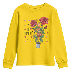 Marcus The Worm Valentine Meme Youth Sweatshirt I Am Senstive TS14 Daisy Print Your Wear
