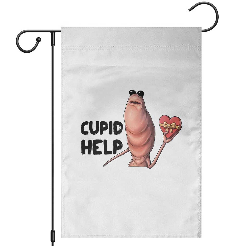 Marcus The Worm Valentine Meme Garden Flag Cupid Help TS14 White Print Your Wear