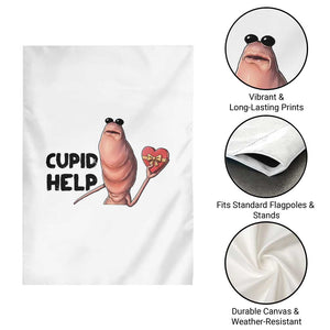 Marcus The Worm Valentine Meme Garden Flag Cupid Help TS14 Print Your Wear
