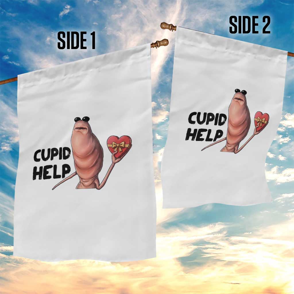 Marcus The Worm Valentine Meme Garden Flag Cupid Help TS14 Print Your Wear
