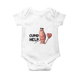 Marcus The Worm Valentine Meme Baby Onesie Cupid Help TS14 White Print Your Wear
