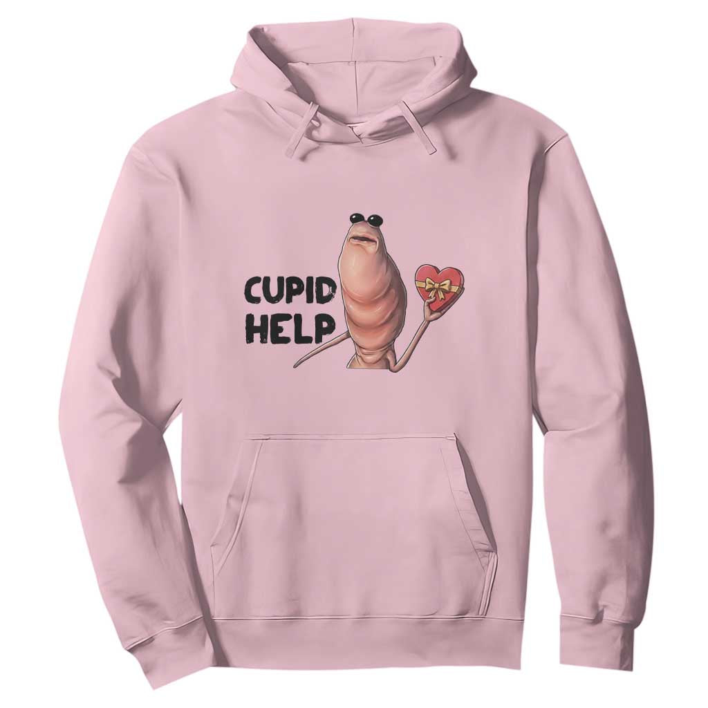 Marcus The Worm Valentine Meme Hoodie Cupid Help TS14 Light Pink Print Your Wear