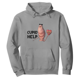 Marcus The Worm Valentine Meme Hoodie Cupid Help TS14 Sport Gray Print Your Wear