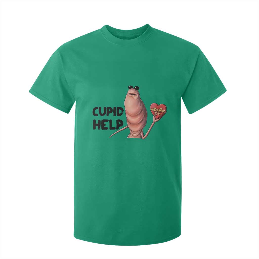 Marcus The Worm Valentine Meme T Shirt For Kid Cupid Help TS14 Irish Green Print Your Wear