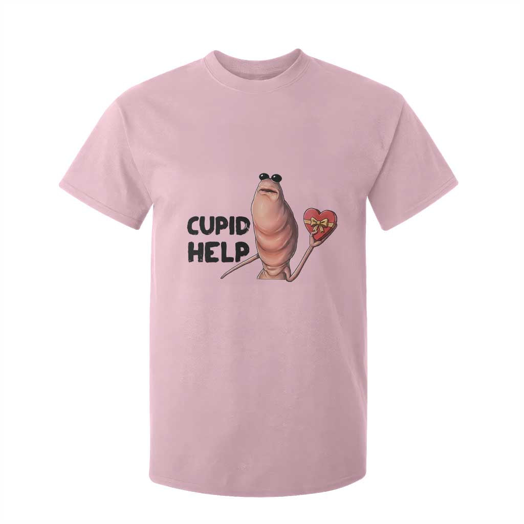 Marcus The Worm Valentine Meme T Shirt For Kid Cupid Help TS14 Light Pink Print Your Wear