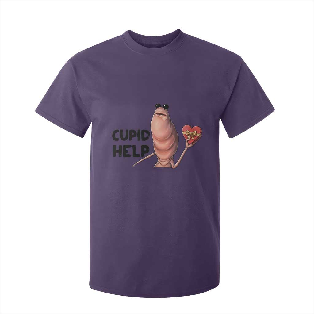 Marcus The Worm Valentine Meme T Shirt For Kid Cupid Help TS14 Purple Print Your Wear