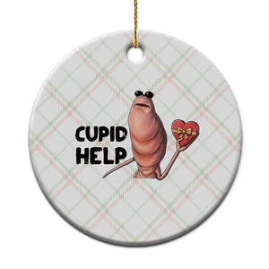 Marcus The Worm Valentine Meme Ceramic Ornament Cupid Help TS14 1pc Christmas Plaid Print Your Wear