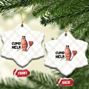 Marcus The Worm Valentine Meme Ceramic Ornament Cupid Help TS14 Print Your Wear