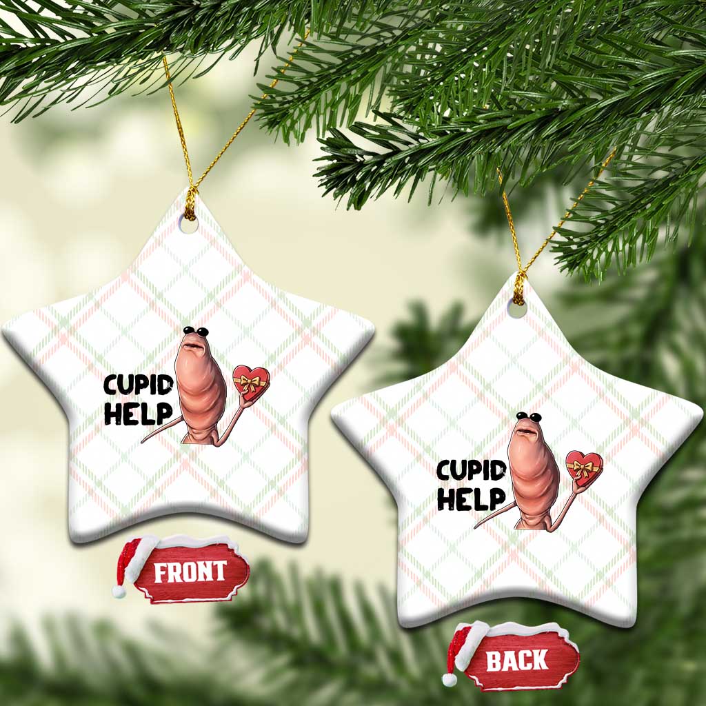 Marcus The Worm Valentine Meme Ceramic Ornament Cupid Help TS14 Print Your Wear