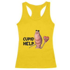 Marcus The Worm Valentine Meme Racerback Tank Top Cupid Help TS14 Daisy Print Your Wear