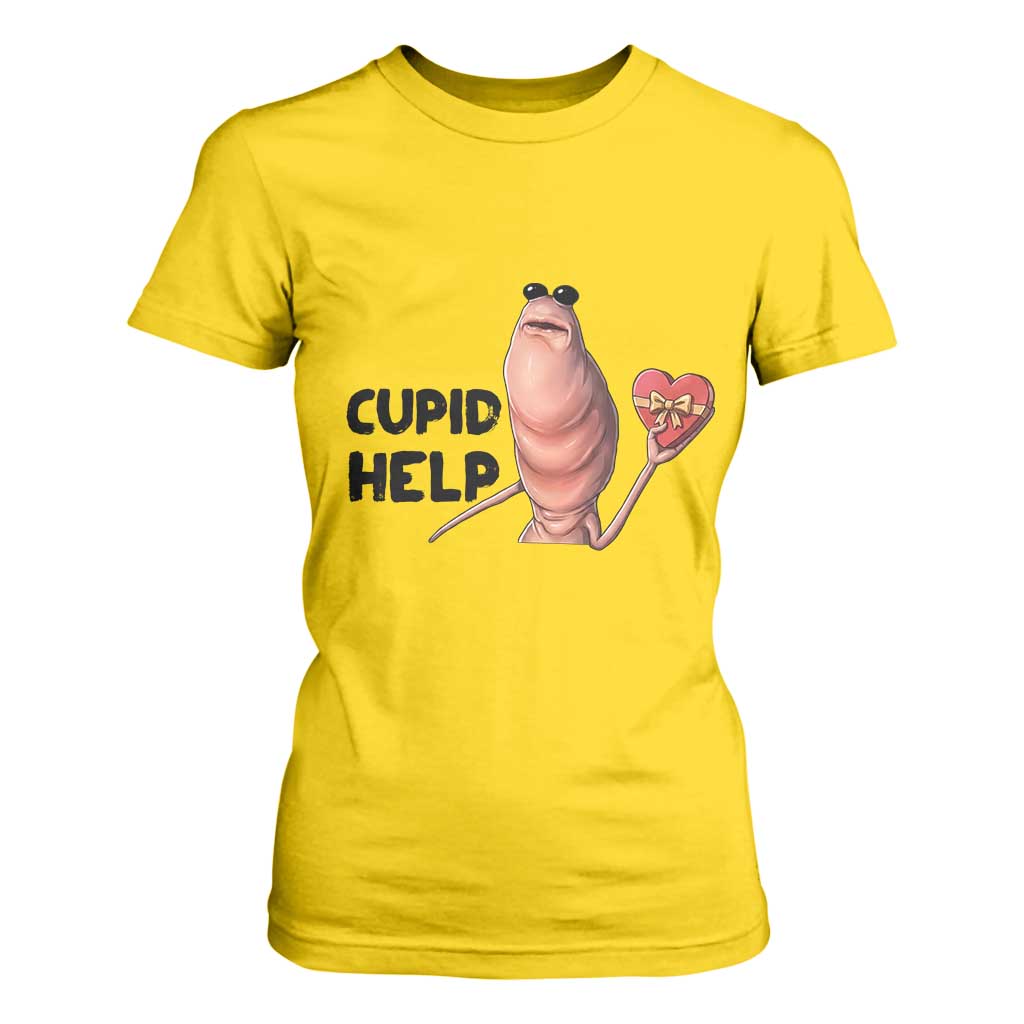 Marcus The Worm Valentine Meme T Shirt For Women Cupid Help TS14 Daisy Print Your Wear