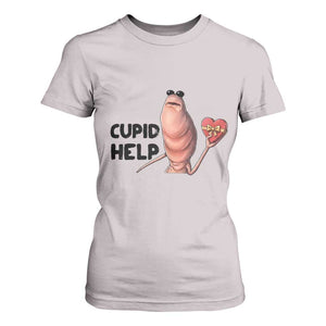 Marcus The Worm Valentine Meme T Shirt For Women Cupid Help TS14 Ice Gray Print Your Wear
