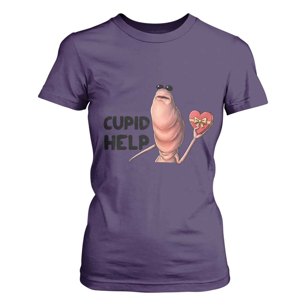 Marcus The Worm Valentine Meme T Shirt For Women Cupid Help TS14 Purple Print Your Wear