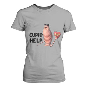 Marcus The Worm Valentine Meme T Shirt For Women Cupid Help TS14 Sport Gray Print Your Wear