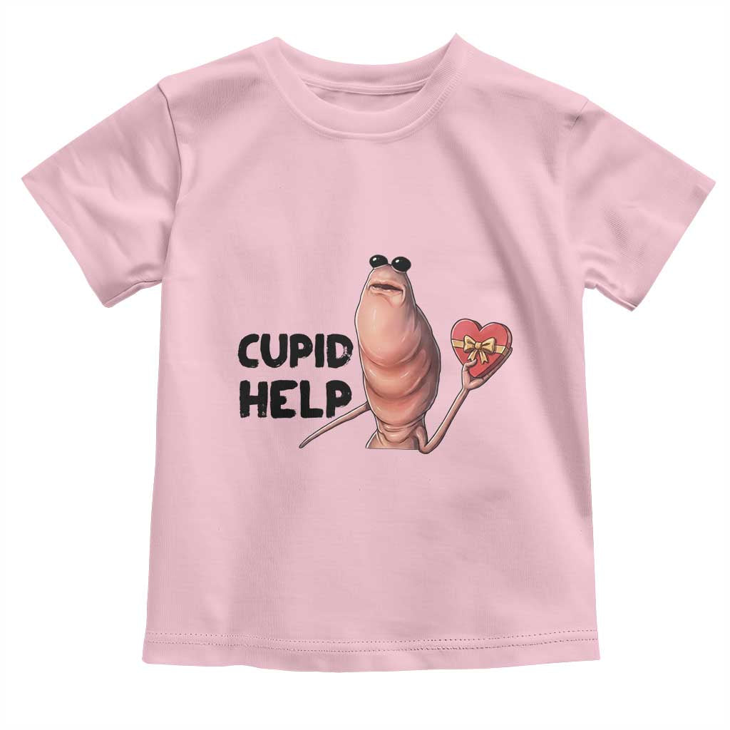 Marcus The Worm Valentine Meme Toddler T Shirt Cupid Help TS14 Light Pink Print Your Wear