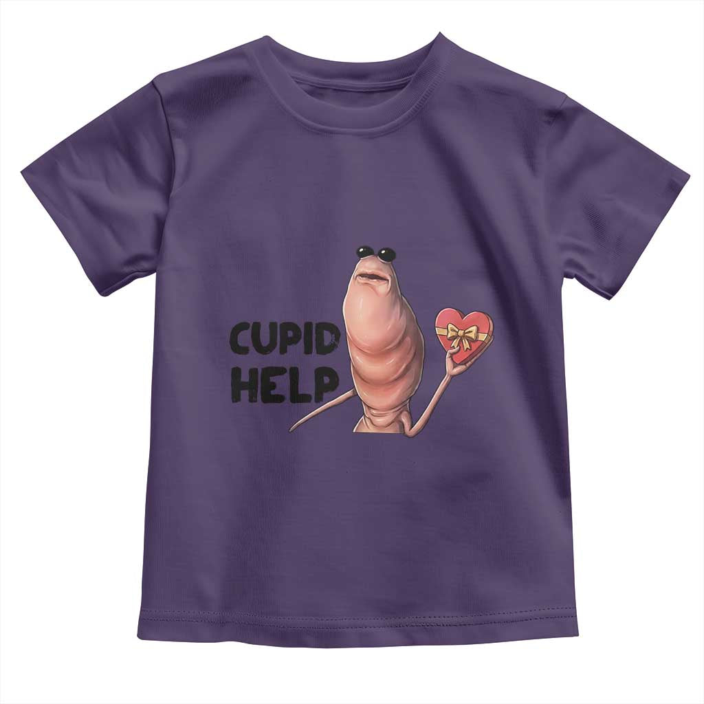 Marcus The Worm Valentine Meme Toddler T Shirt Cupid Help TS14 Purple Print Your Wear