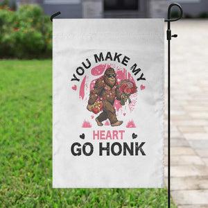 You Make My Heart Go Honk Garden Flag Funny Bigfoot Valentine Meme TS14 Print Your Wear