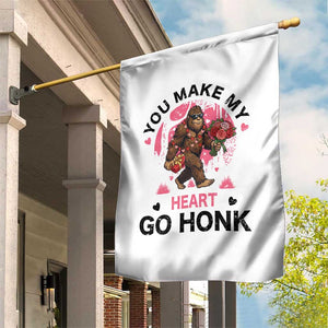 You Make My Heart Go Honk Garden Flag Funny Bigfoot Valentine Meme TS14 Print Your Wear