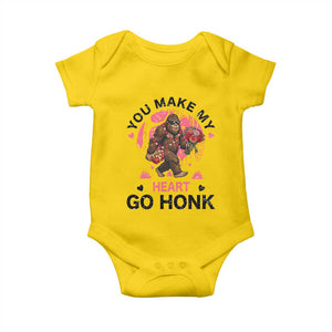 You Make My Heart Go Honk Baby Onesie Funny Bigfoot Valentine Meme TS14 Daisy Print Your Wear