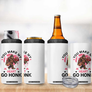 You Make My Heart Go Honk 4 in 1 Can Cooler Tumbler Funny Bigfoot Valentine Meme TS14 Print Your Wear