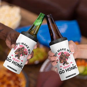 You Make My Heart Go Honk 4 in 1 Can Cooler Tumbler Funny Bigfoot Valentine Meme TS14 Print Your Wear