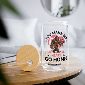 You Make My Heart Go Honk Glass Can Funny Bigfoot Valentine Meme TS14 Print Your Wear
