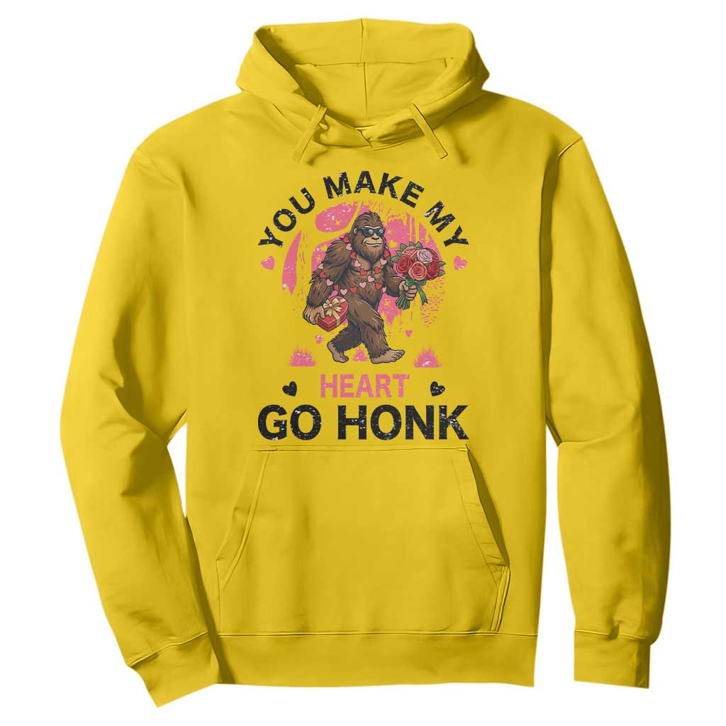You Make My Heart Go Honk Hoodie Funny Bigfoot Valentine Meme TS14 Daisy Print Your Wear
