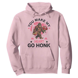 You Make My Heart Go Honk Hoodie Funny Bigfoot Valentine Meme TS14 Light Pink Print Your Wear