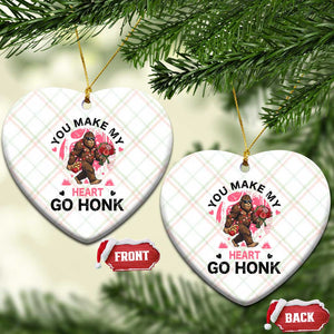 You Make My Heart Go Honk Ceramic Ornament Funny Bigfoot Valentine Meme TS14 Print Your Wear