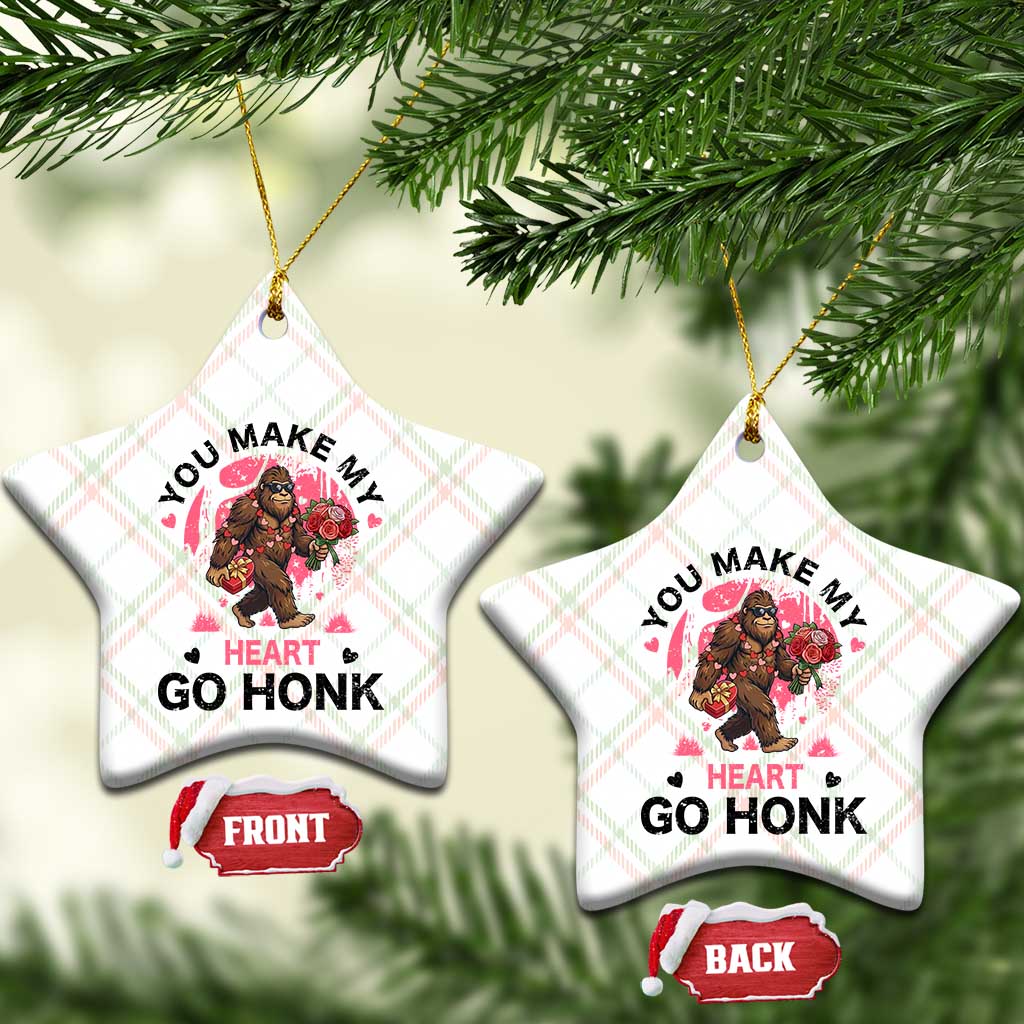 You Make My Heart Go Honk Ceramic Ornament Funny Bigfoot Valentine Meme TS14 Print Your Wear