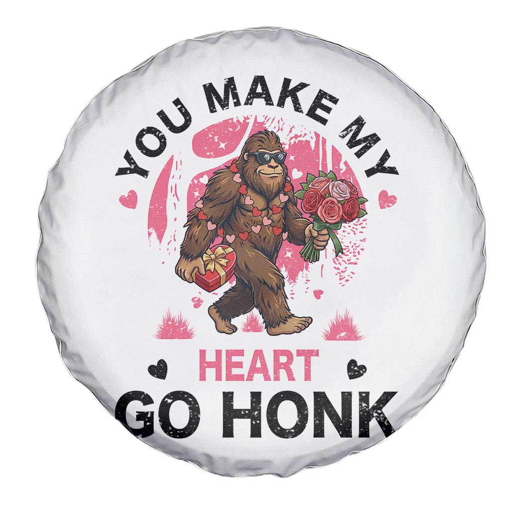 You Make My Heart Go Honk Spare Tire Cover Funny Bigfoot Valentine Meme TS14 Print Your Wear